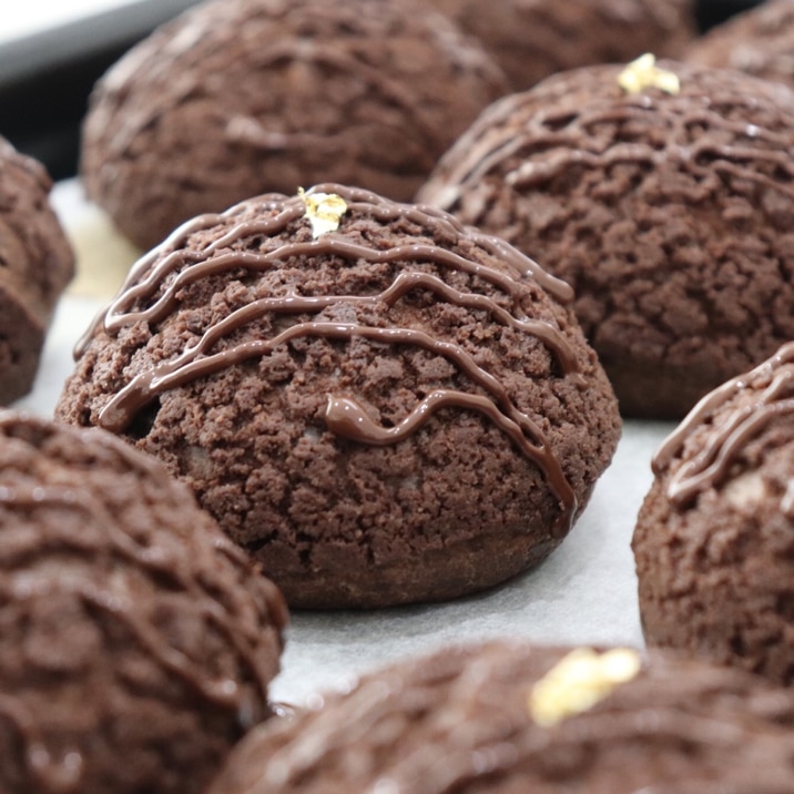 絶対失敗しないチョコクッキーチーズシュークリーム レシピ 作り方 By たけ民キッチン 楽天レシピ